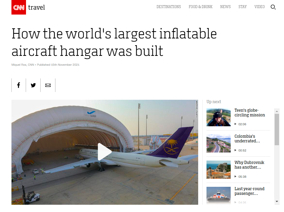 How the world's largest inflatable aircraft hangar was built